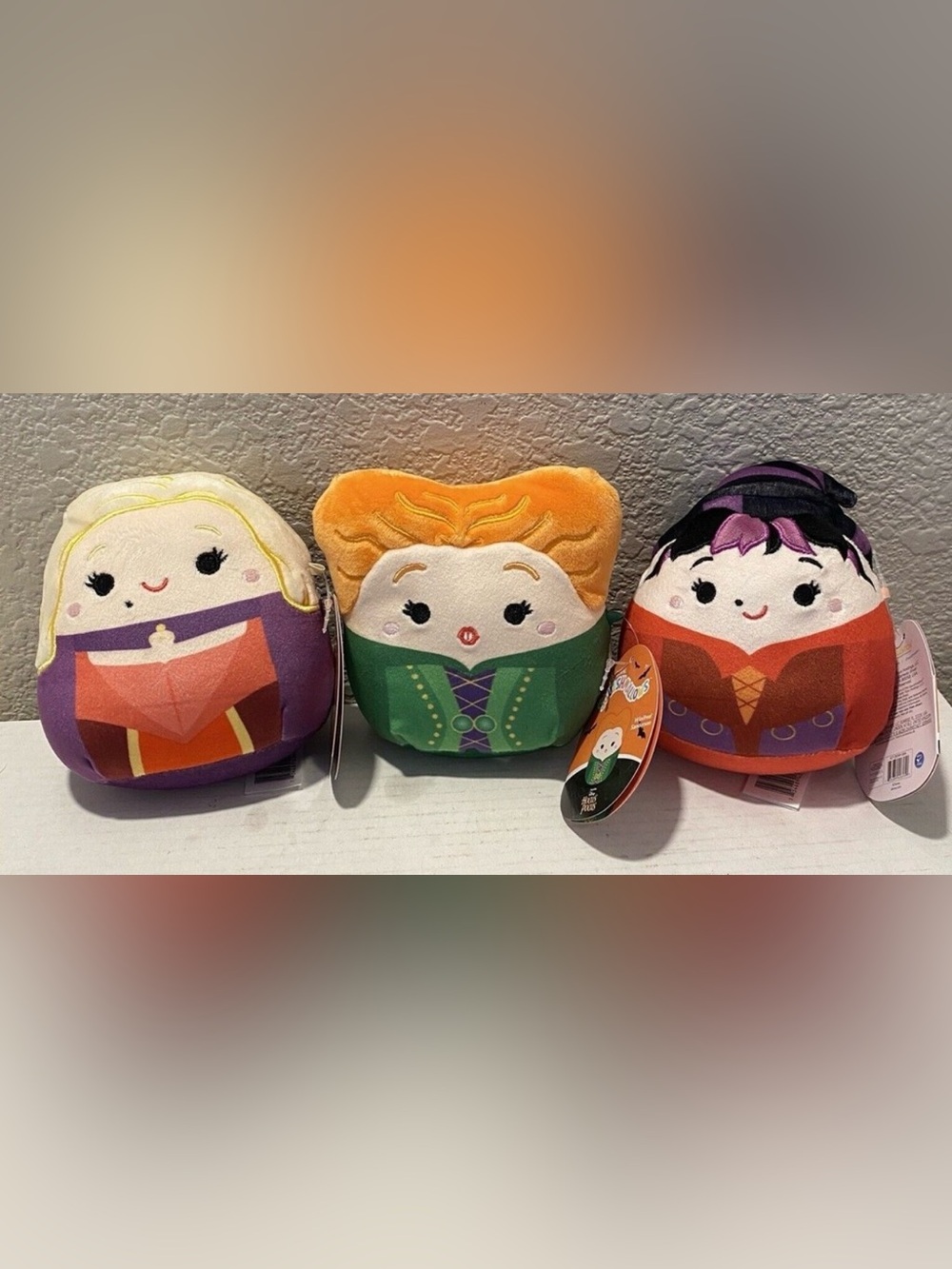 Squishmallow 5" Disney Hocus Pocus Sanderson Sisters Trio (3) Halloween 2022 NEW